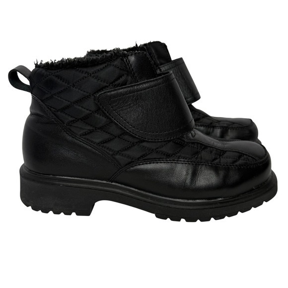 Propet Shoes - Propet Chermona Womens Blk Chunky Faux Fur Ankle Waterproof Winter Boots 7 90s